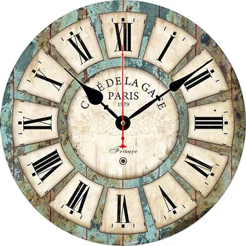 

Hot selling retro decorative wall clock 14 inch creative clock custom antique alarm clock wall clocks