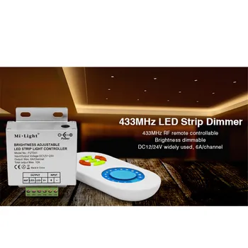 

MiLight FUT040 FUT041 FUT042 DC12-24V 433MHz CCT DIM RGB LED Strip Controller with RF Remote Max10A for 5050 3528 2835 LED Strip