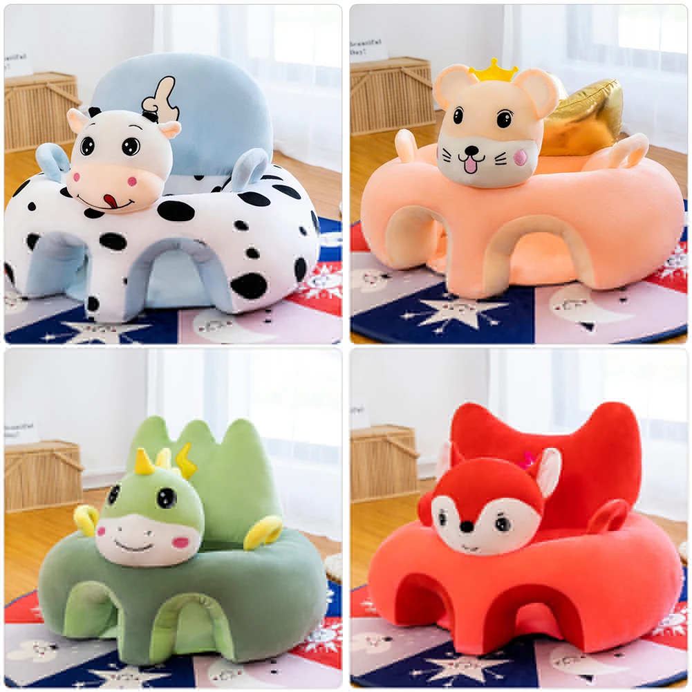 Sofa Set Support Seat Cover Baby Plush Chair Cartoon Learning Sit Toddler Nest Puff Washable With Rod Toys No Fill | Мать и ребенок