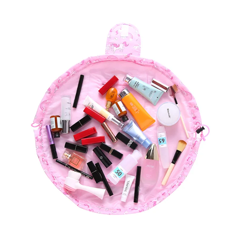 

Women Drawstring Travel Cosmetic Bag Makeup Bag Organizer Make Cosmetic bag Case Storage Pouch Toiletry Beauty Kit Box
