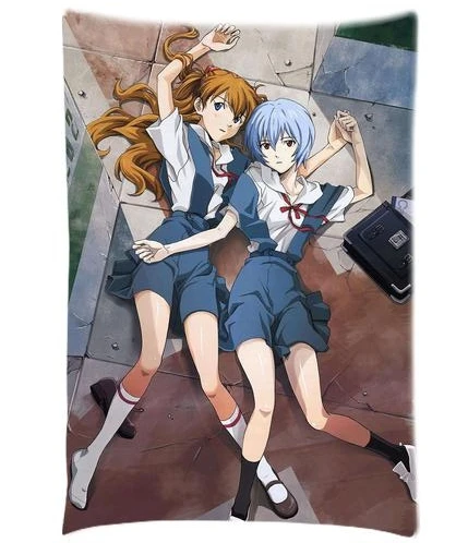 S1 Аниме Neon Genesis Аска Лэнгли сорью»(Evangelion Подушка Чехол персонажей Аска Рей Аянами Чехлы прямоугольник двух сторон Наволочки Чехол - Цвет: S1