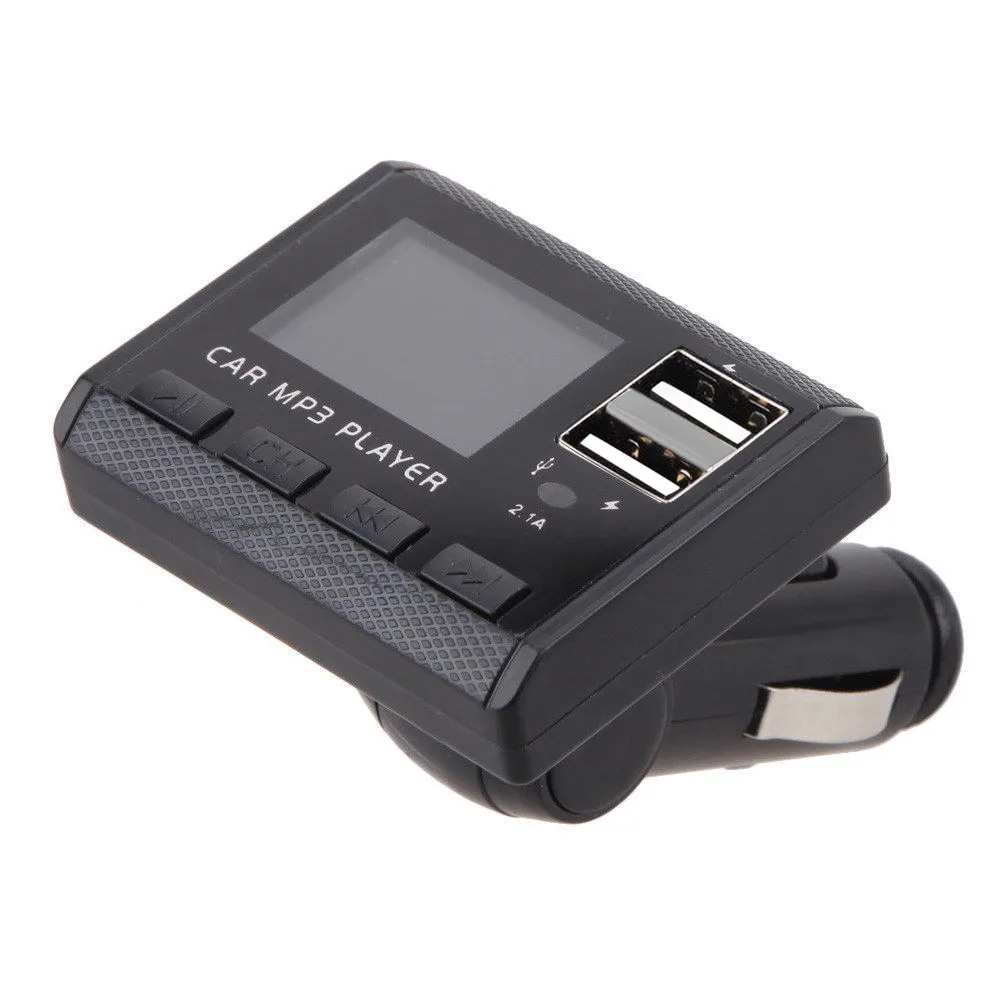 Автомобильный музыкальный MP3 плеер fm-передатчик модулятор двойной USB зарядка SD MMC Пульт дистанционного управления поставляется с прикуривателем