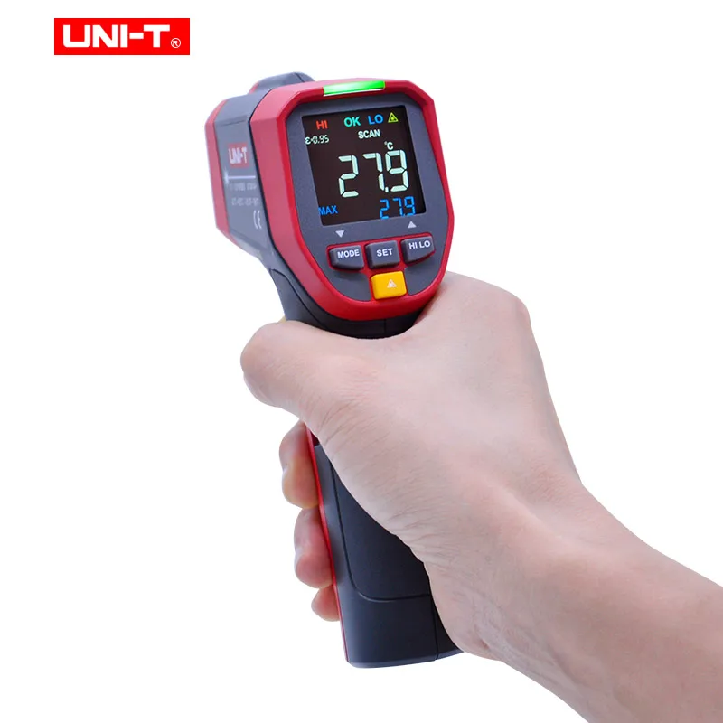 Non-Contact Temperature meter UNI-T UT301A+ UT302A+ UT303A+ Laser IR Infrared Thermometer infrared Temperature Gun LCD backlight