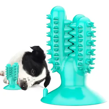 

Rubber Cactus Dog Bite Training Toy Treat Tooth Cleaning Puppy Grind Teeth Interactive Bite Toys Pet Supplies