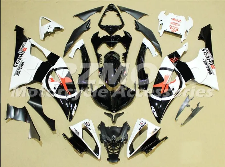 4 подарки набор впрыскивателей Мотоцикл Обтекатели Fit для YAMAHA YZF-R6-600 2008- 08-16 обтекатель КУЗОВ женский костюм из двух вещей черно-белый костюм красного цвета