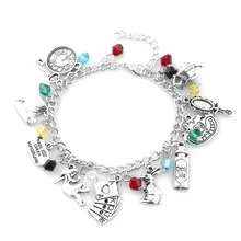 Rongji, ювелирные изделия, модные, Алиса в стране чудес, шарм, для мужчин и женщин, хрустальные браслеты и браслет, подвеска, брендовые ювелирные изделия, аксессуары