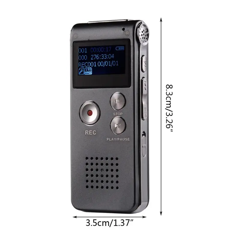 8GB Клип USB Цифровой диктофон Аудио Диктофон Запись Ручка MP3 плеер