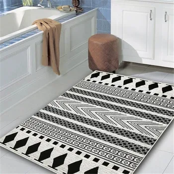 

SHENGY Carpets Mats Home Living Room Rug Floor Carpet Geometric Patterns Bedside Rug Geometric Floor Mat Long Rug Door Mat
