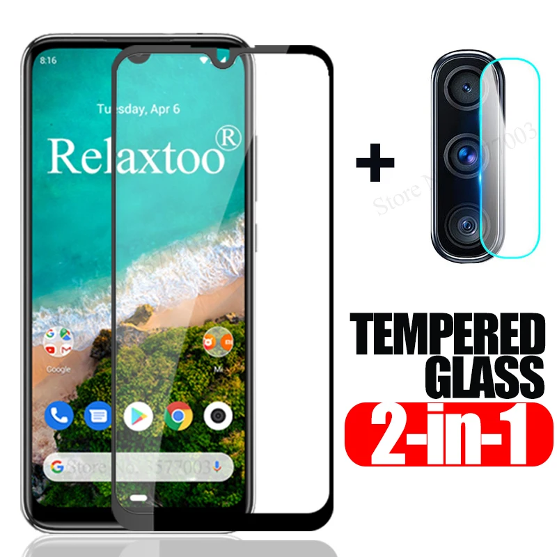 

2-in-1 Camera lens safety Glass For xiaomi mi a3 protective glass xiomi mi a2 lite 9t 9 t a 2 3 tempered Glass screen protector