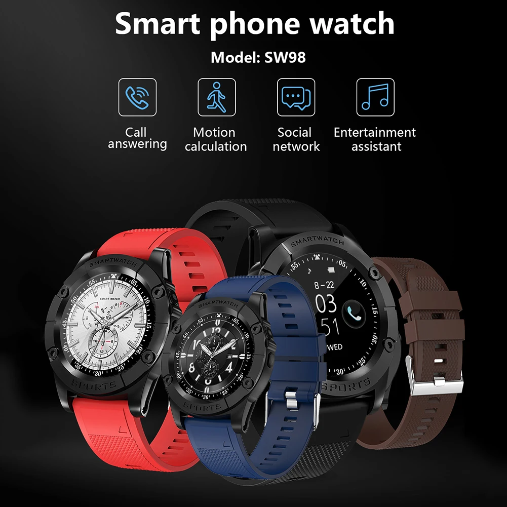 

SW98 Smart Watch Information Kilometer Sleep Reminder Smartwatch Multi-language Photography Watches Bluetooth Smart Watch