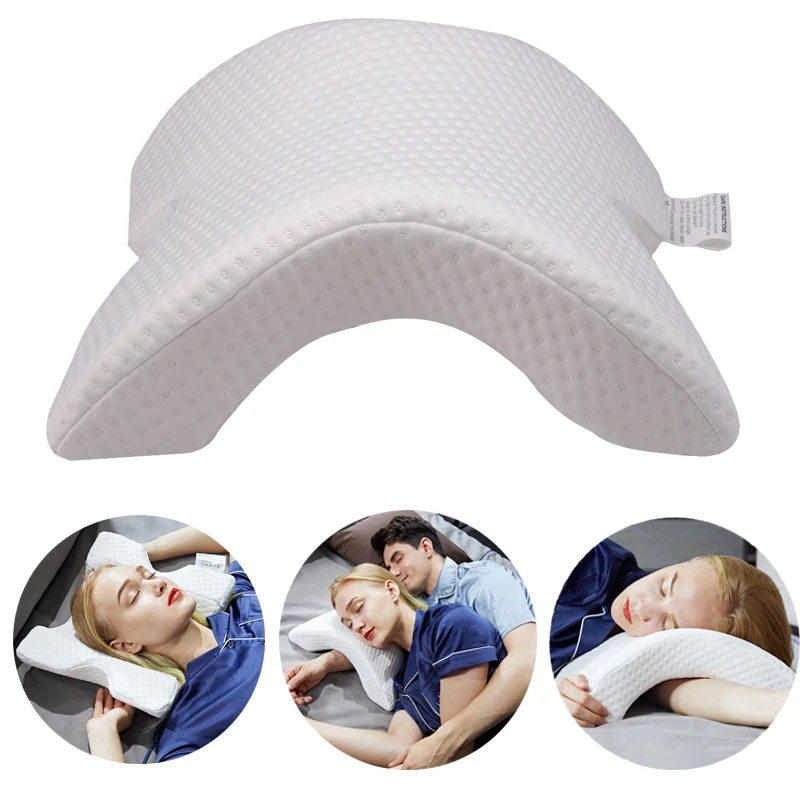 1PC Curved Slow Rebound Memory Foam Pillow Anti Pressure Hand Numb Neck Protection Dead Arms