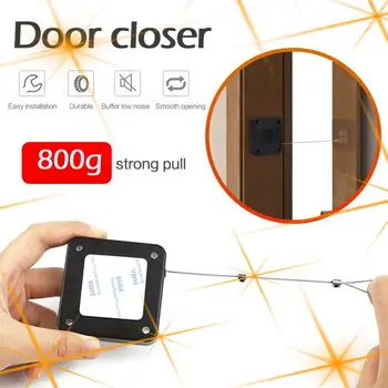 

Home Punch-free Automatic Sensor Door Closer Automatically Close For All Doors powerful Door Closers Door Hardware