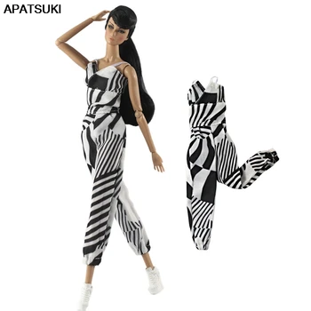 

Zebra Animal Fashion Doll Clothes For Barbie Doll Outfits One-piece Jumpsuit Rompers 1/6 Doll Accessories Toys For Children