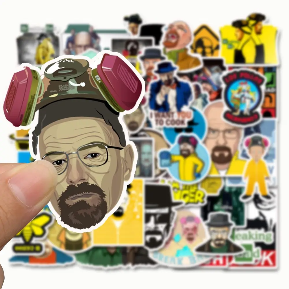 10/30/50pcs Pack Breaking Bad Waterproof PVC Stickers Skateboard Motorcycle Hydroflask Luggage Snowboard Cool Sticker Kids Toys