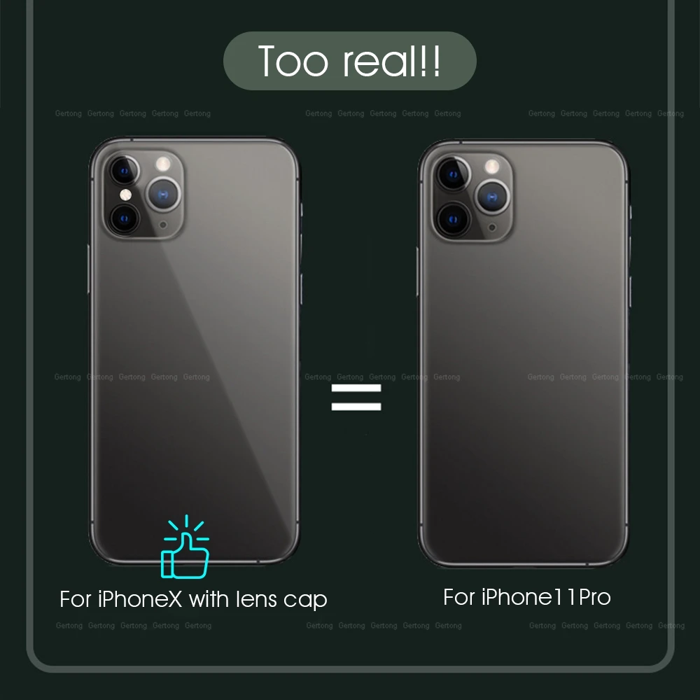 Сменная Крышка для объектива камеры для iPhone X XS XR XS Max поддельная наклейка для камеры для iPhone 11 Pro Max металлическое защитное кольцо для объектива