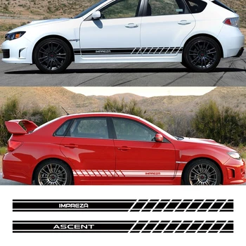 

2PCS Car Door Side Skirt Stickers Decals Auto Decor For Subaru Forester Impreza XV Ascent Legacy BRZ Outback WRX Car Accessories