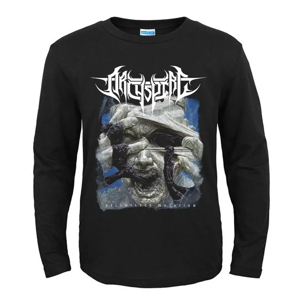 4 дизайна демон Archspire рок Бренд с длинными рукавами рубашка camisetas тяжелый черный металл Хлопок Уличная Скейтборд