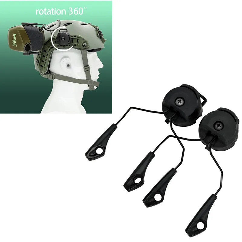 Adaptador de riel ARC para auriculares, orejeras de caza, protección auditiva