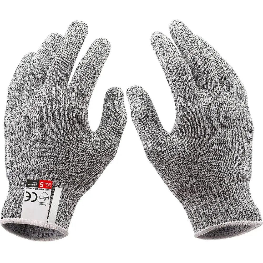 Cut Resistant Gloves - Ambidextrous, Food Grade, High Performance Level 5 Protection