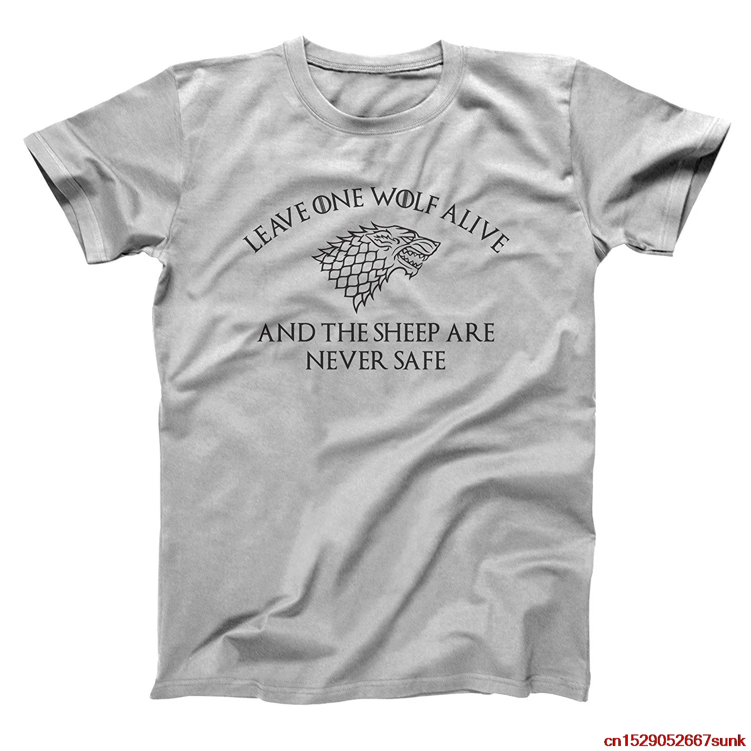 Don't Leave A Wolf Alive Basic Men's T-Shirt Gray XXXXXX-Large-Large Unisex men women t shirt | Мужская одежда