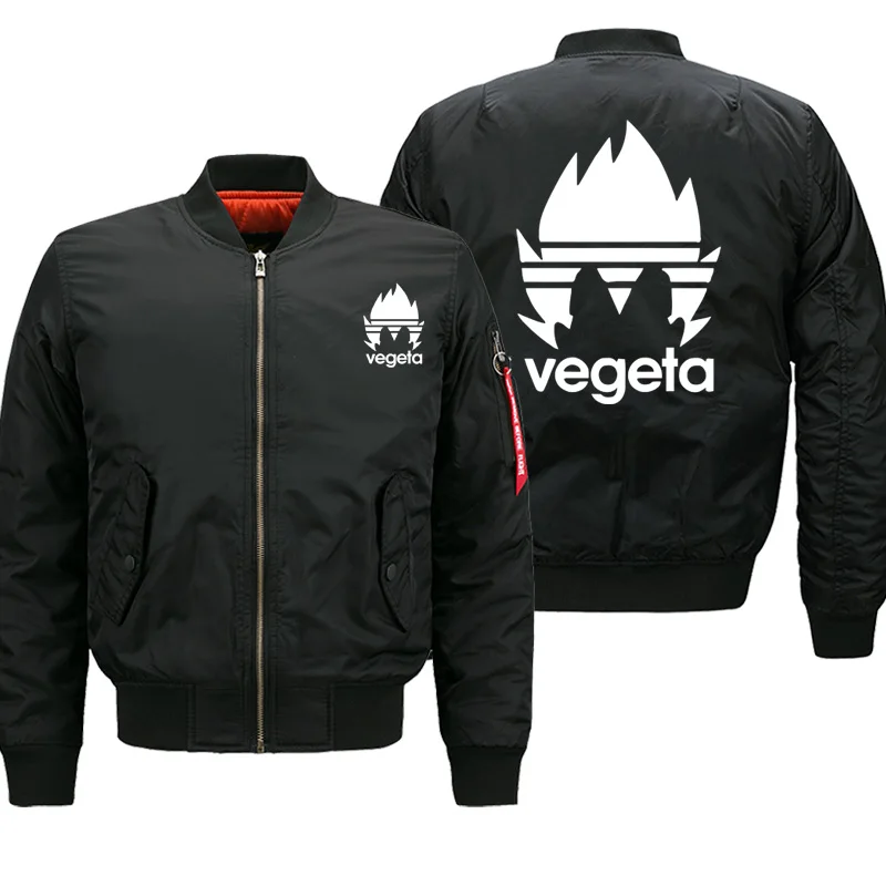 

VEGETA Print Dragon Ball Japanese Anime Jacket Men Winter Thick Warm Coat Streetwear Bomber Jackets Mens Military tactical Coats