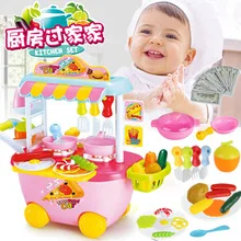 4582 детский игровой домик, игрушки для родителей и детей, интерактивный развивающий звук и светильник, модель кухонной игрушки, мини набор кухонной посуды