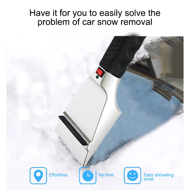 12V Car Auto Electric Heated Windshield Ice Snow Scraper Cleaning Shovel Winter
