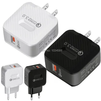 

QC3.0 Quick Charge Eu US Wall Charger Power Adapter 5V 3A For Samsung Htc lg Android phone PC MP3
