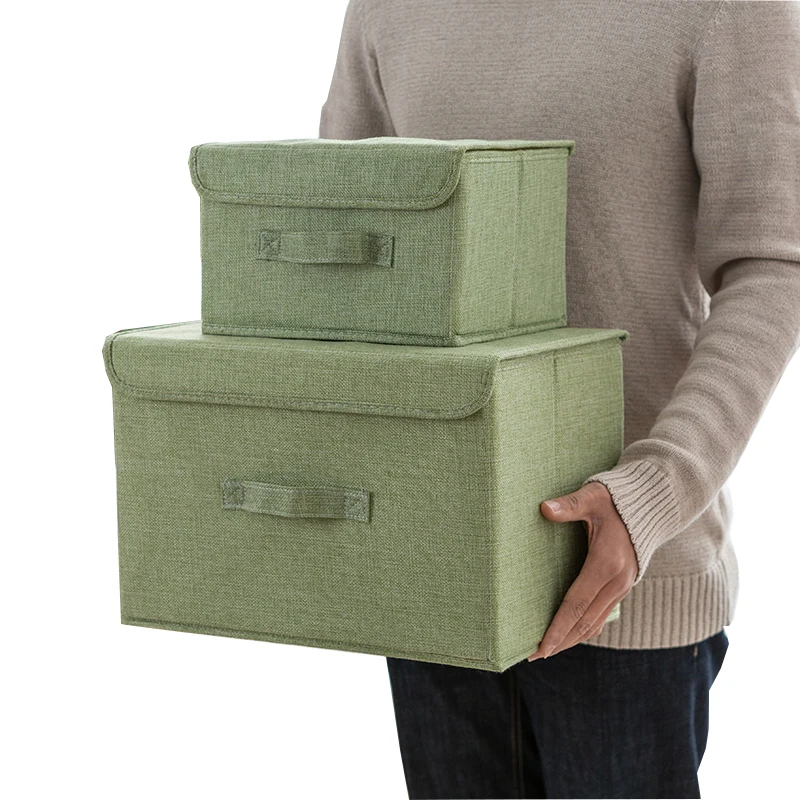 Хлопок лен ткань складной ящик для хранения детский игрушечный органайзер шкаф