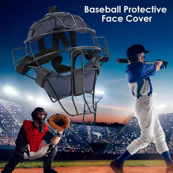 Baseball Protective Helmet Softball Face Guard Adjustable Buckles Face Protector Cover With Cushion For Baseball Accessories 2