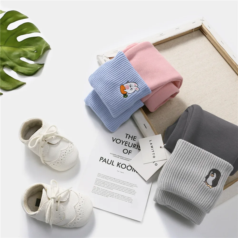 Tonytaobaby/осенне-зимняя новая стильная детская одежда для мальчиков и девочек Теплые штаны из чистого хлопка и шерсти