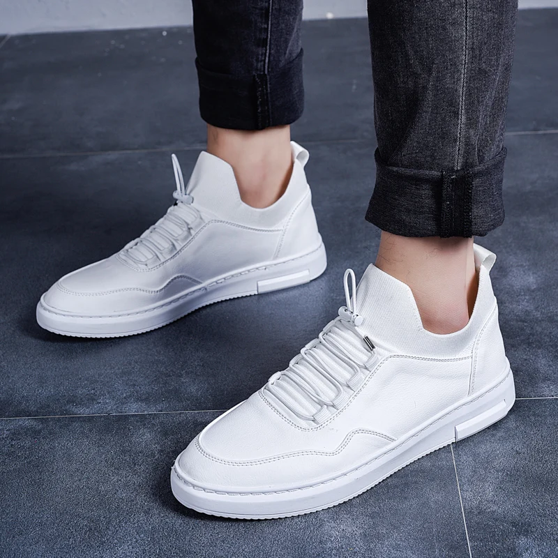 Мужская повседневная обувь Кожаные высококачественные дышащие удобные туфли