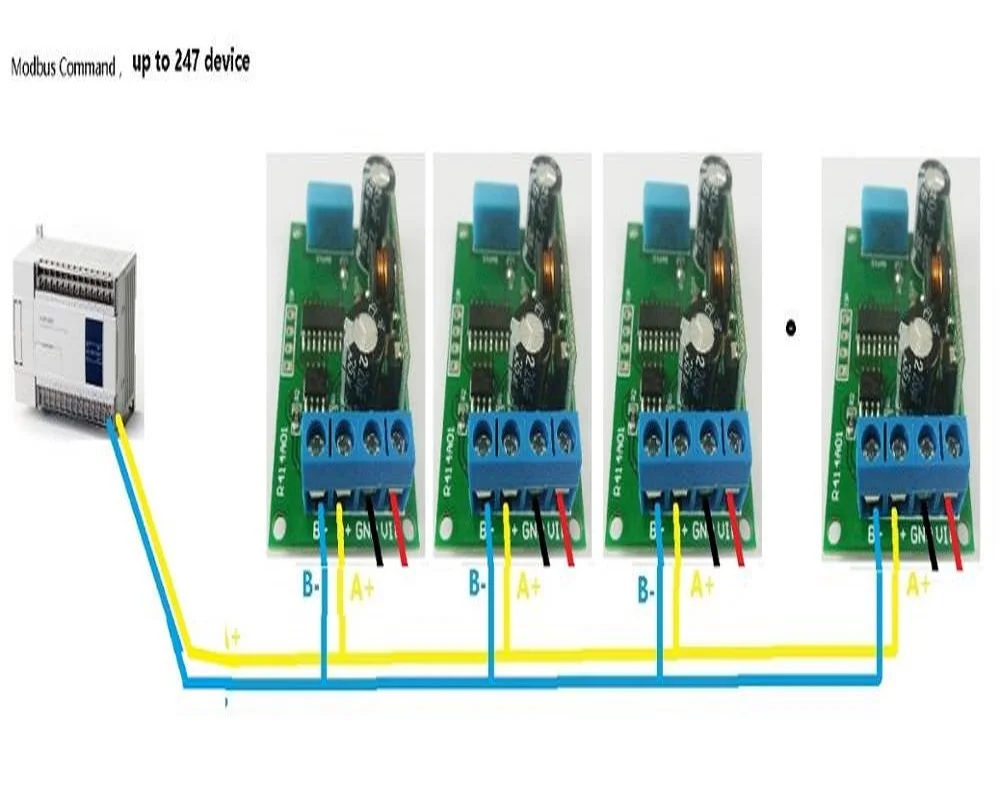 R414A01 DC 5V 23V RS485 Modbus Rtu Датчик температуры и влажности удаленный контроль сбора