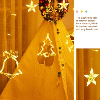 

Fairy Lamp Copper Core Hanging Home LED String Light Festival Window Curtain Waterproof Party Christmas Decor Bedroom Extra Long