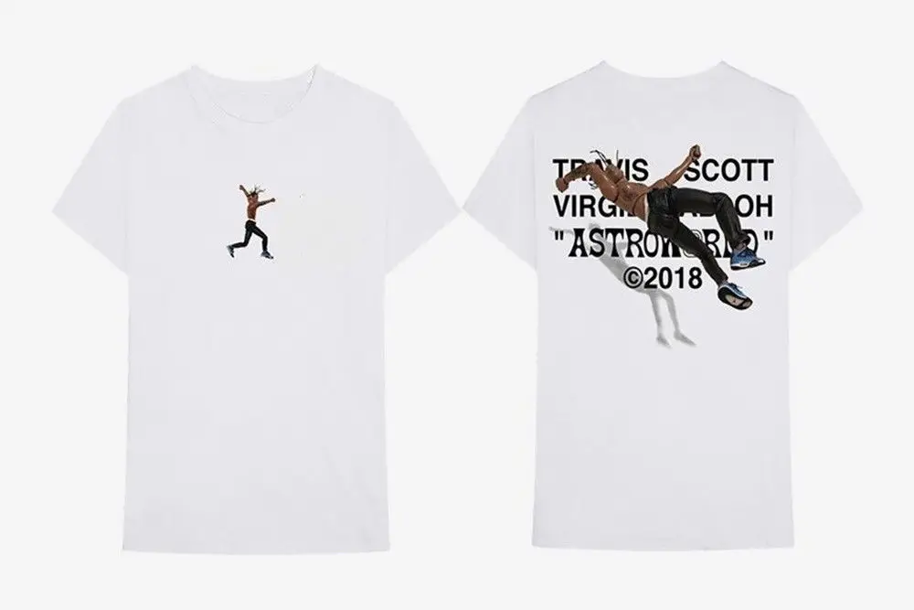 

TRAVIS SCOTT X VIRGIL ABLOH LIMITED EDITION T-SHIRT SIZES 100% Cotton