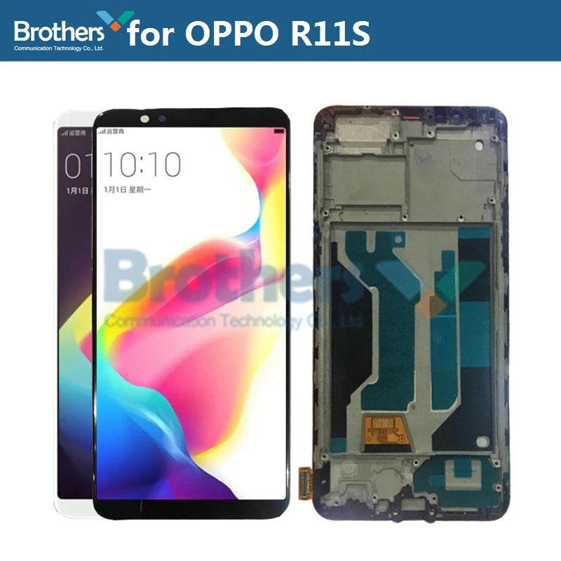 Для OPPO R11S ЖК-экран ЖК-дисплей с рамкой для OPPO R11S сенсорный экран дигитайзер ЖК-сборка телефон Замена Топ