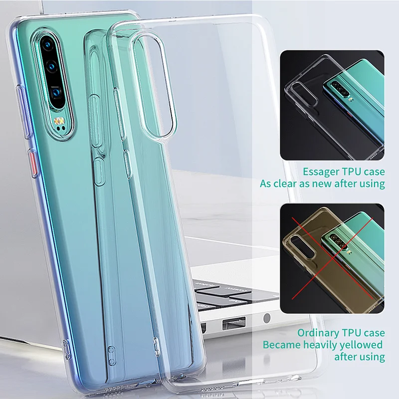

Luxury Soft 360 Full Cover for Huawei P30 P30Pro Lite Case Crystal Clear Silicone TPU Gel Cover for Mobile Phones