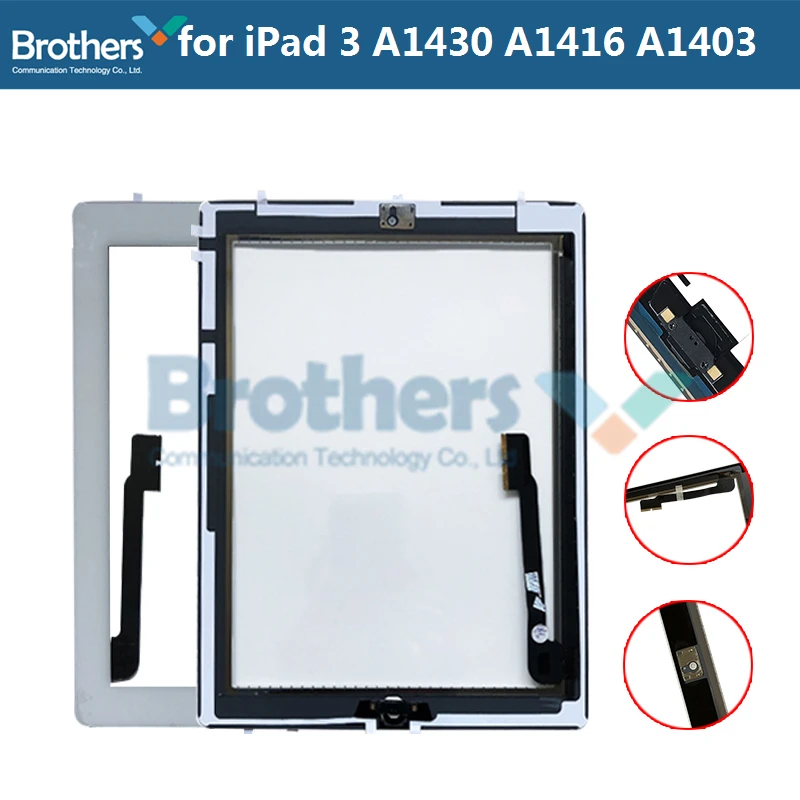 Touch Screen Digitizer Replacement With Home Button For iPad 3 A1416 A1403 A1430