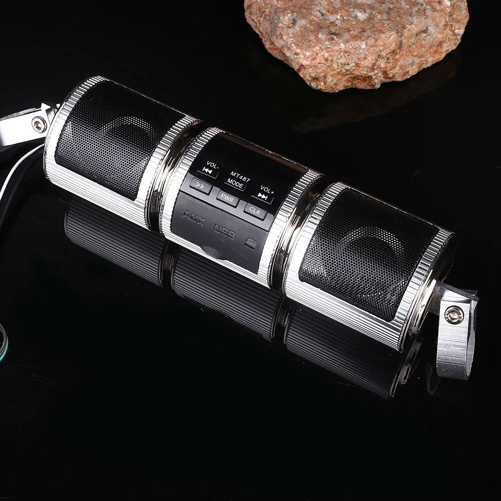 Motorcycle Speaker Speaker Durable Bluetooth Speaker Radio Audio 7W LCD Display Premium