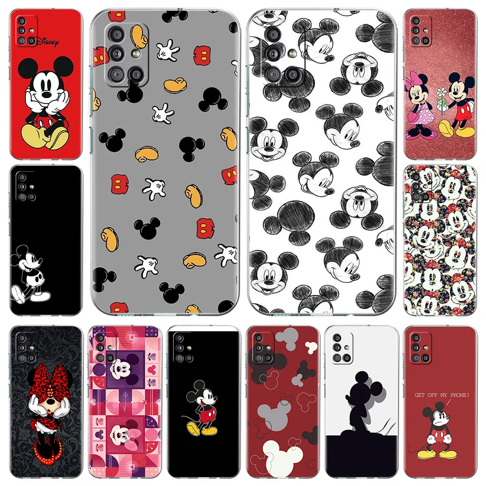 Прозрачный чехол Disney для Samsung Galaxy мягкий прозрачный с рисунком Микки Мауса Для A52