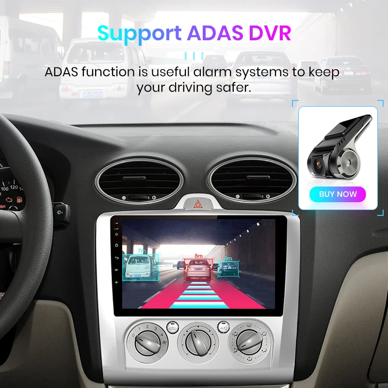 Junsun V1pro 4G + 64G CarPlay Android 10 DSP для ford focus 2 Mk2 2004 2011 Автомобильный Радио Мультимедийный