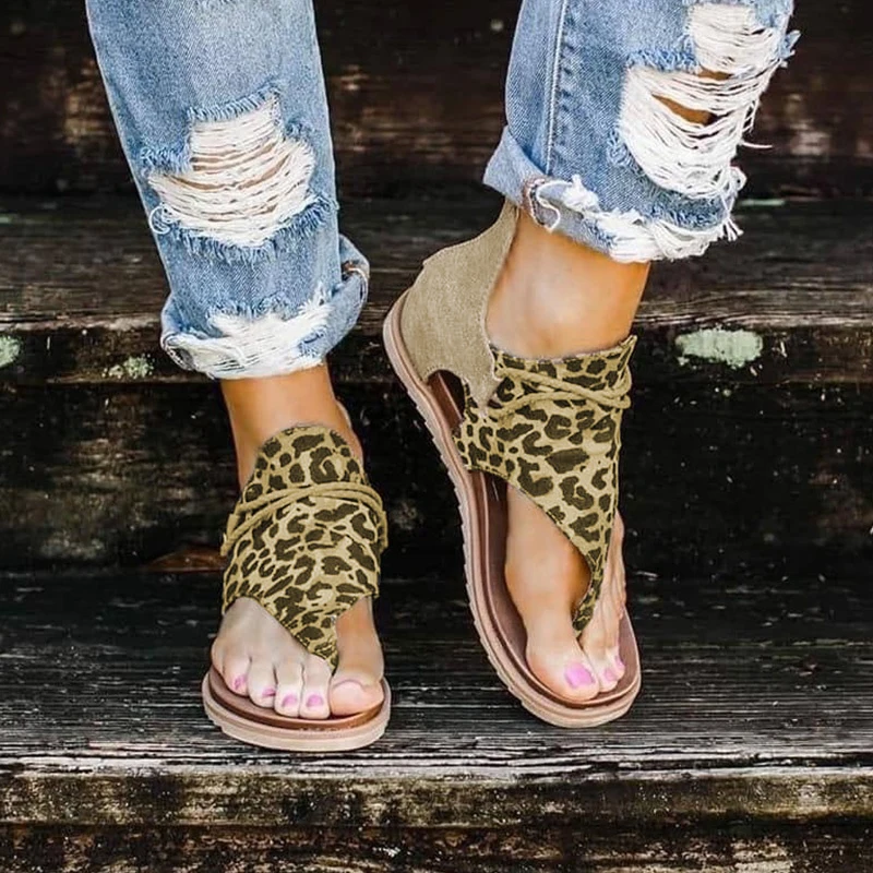 Women Sandals Leopard Pattern  