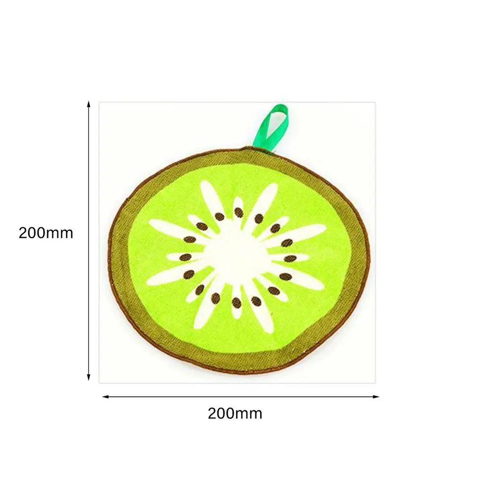 Махровое полотенце с рисунком фруктов из мультфильма, полотенце для рук, абсорбент для кухни, тряпичное полотенце, полотенце, Детский платок