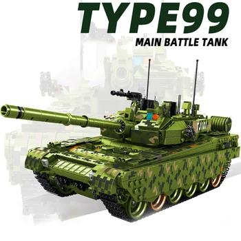 

MOC Technic Military Type99 Main Battle Tank Building Blocks Bricks Model With 5 figures Toy for children Christmas Holiday 2020