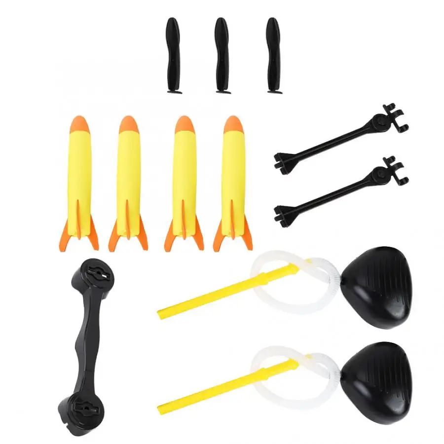 

Plastic Sports Game Kids Air Pressed Rocket Launcher Step Pump Children's Foot Toy Rocket Outdoor Light Parents Children Games