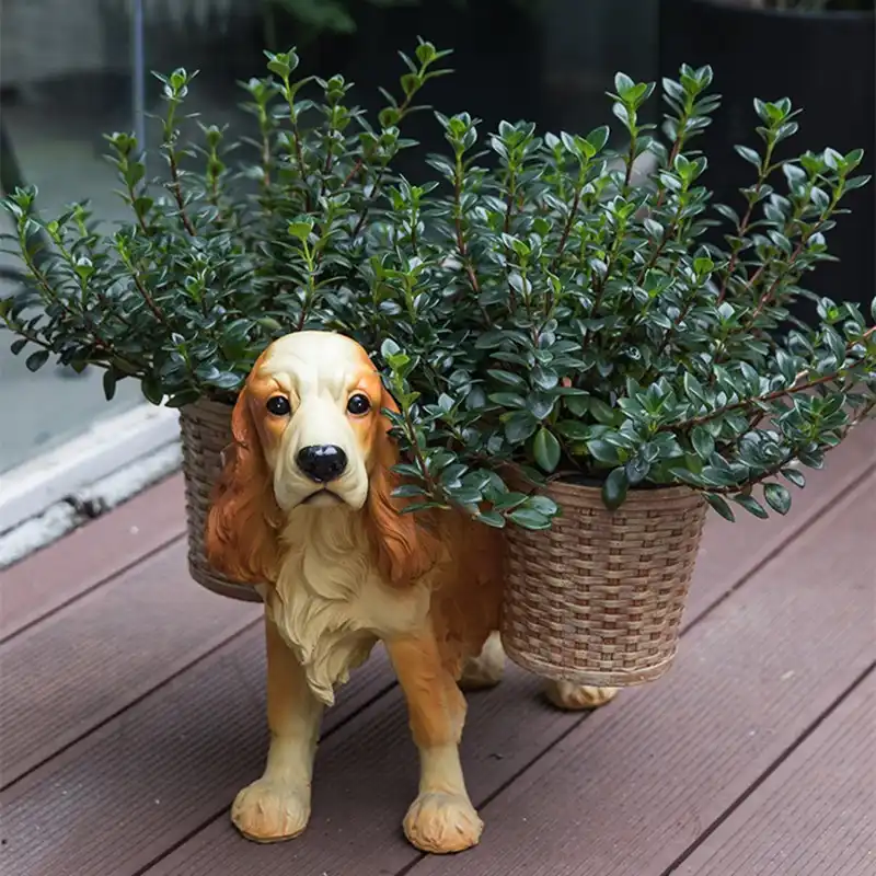 19 インチヨーロッパの犬の花は花瓶装飾植木鉢ルーム研究廊下ホームページ植物ポット結婚式の装飾 R2850 花瓶 Aliexpress