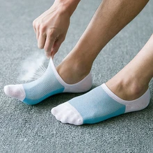 5 пар летних носков мужские тапочки бамбуковые волокна Нескользящие силиконовые невидимые носки-лодочки мужские укороченные носки