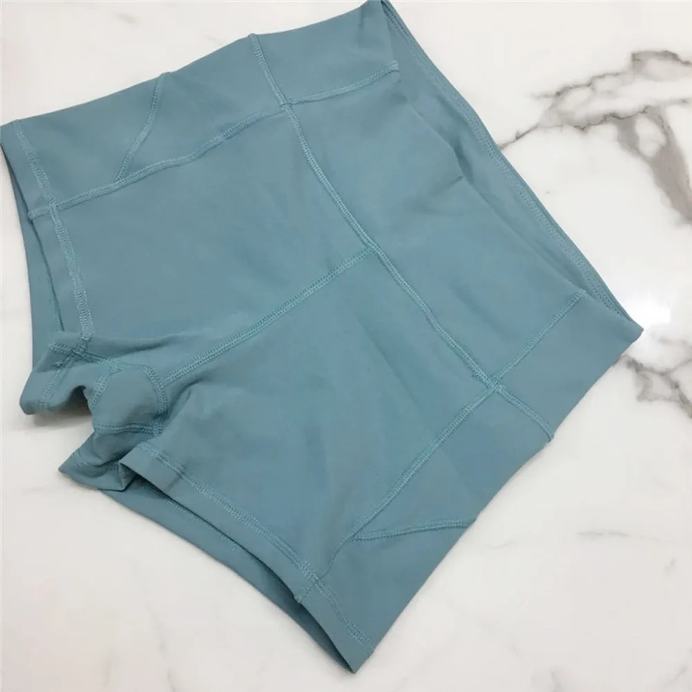 Women Yoga Short Tummy Control Workout Running Solid Yoga Shorts Good Slim Fast Dry Outdoor Sport Short 30DE24