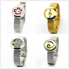 BOFEE Магнитный ароматерапия Locket браслет из нержавеющей стали эфирное масло медальон со светорассеивателем цепочка металлический стальной браслет ювелирный подарок