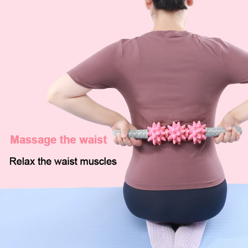 Fitness Massage Stick Leg Muscle Relaxation Yoga Roller Wolf Tooth Fascia Stick Yoga Stovepipe Artifact Massage Roller